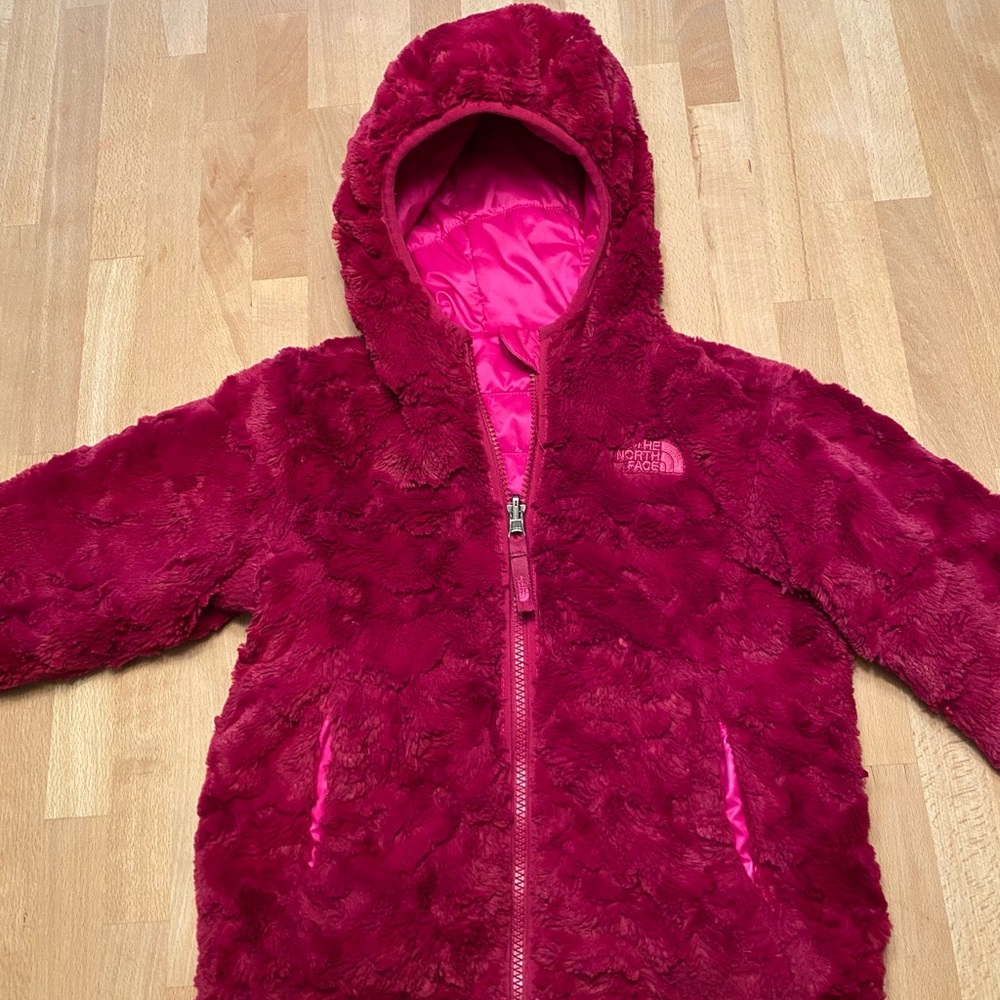 Girls North Face reversible winter jacket